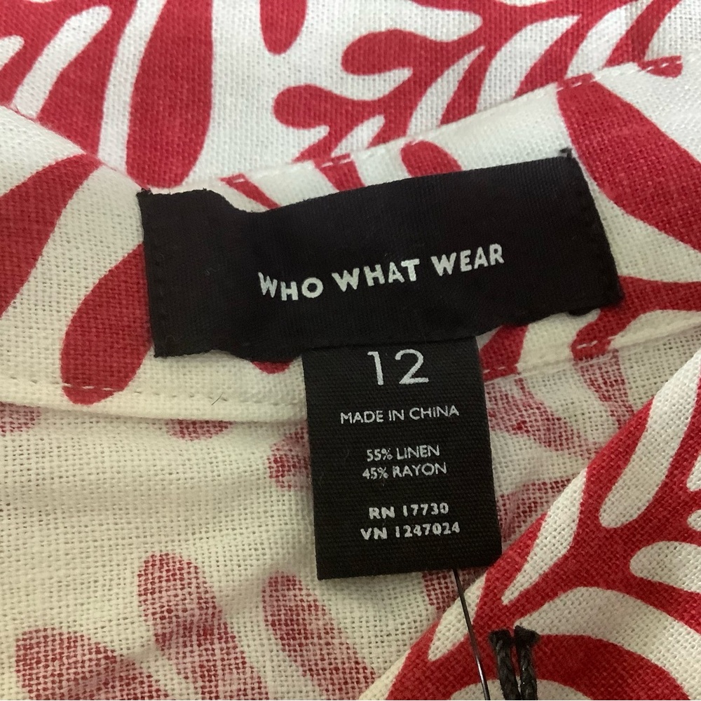 Who What Wear Red and White A-Line Skirt size 12 NWT. - Picture 6 of 10